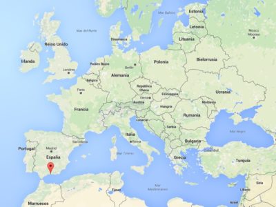 Ubicación Nerja en Europa